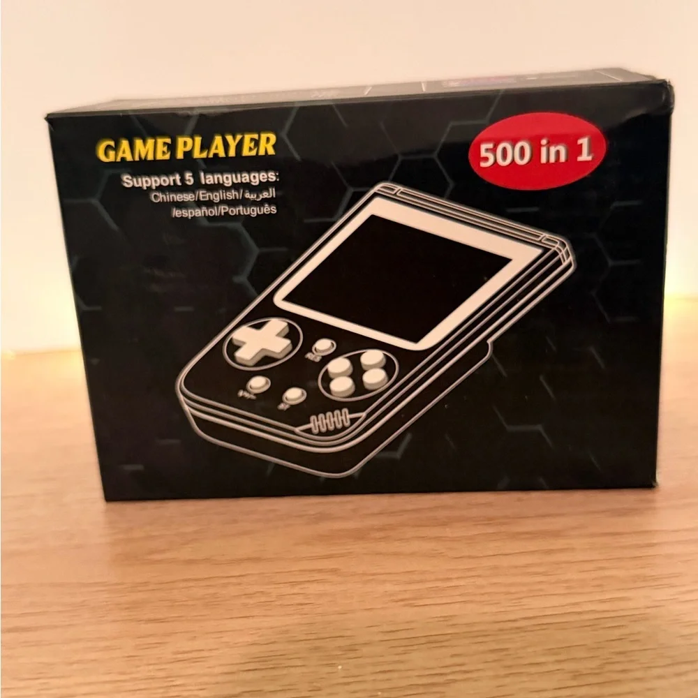 Game Player Handheld Console - Black 500 Retro games